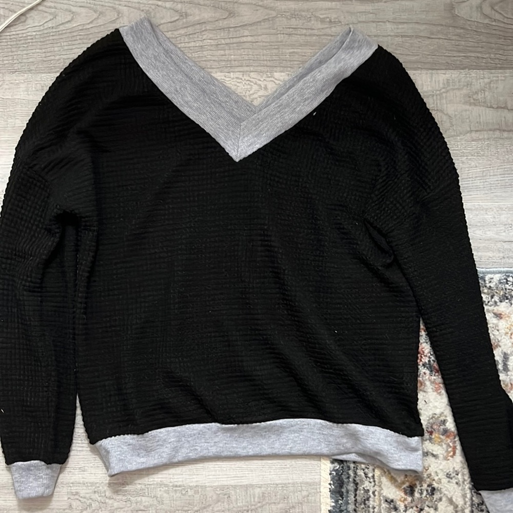 Slouchy waffle long sleeve